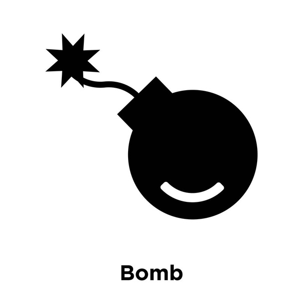 Bom pictogram vector geïsoleerd op een witte achtergrond, logo concept van bom teken op transparante achtergrond, gevuld zwart symbool - Vector, afbeelding