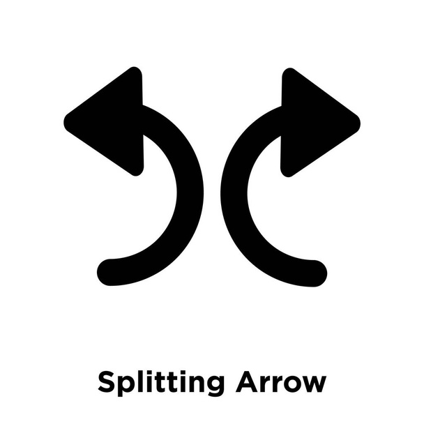 Splitting Arrow icône vecteur isolé sur fond blanc, concept de logo de Splitting Arrow signe sur fond transparent, rempli de symbole noir
 - Vecteur, image