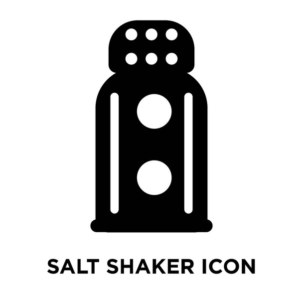 Vecteur d'icône de salière isolé sur fond blanc, concept de logo de signe de salière sur fond transparent, symbole noir rempli
 - Vecteur, image