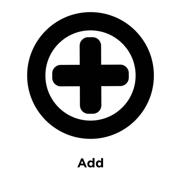 Ajouter icône vecteur isolé sur fond blanc, concept de logo de Ajouter signe sur fond transparent, rempli de symbole noir
 - Vecteur, image