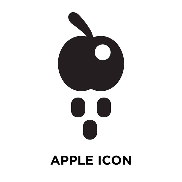 Apple icon vector isolated on white background, logo concept of Apple sign on transparent background, filled black symbol - Vector, Image