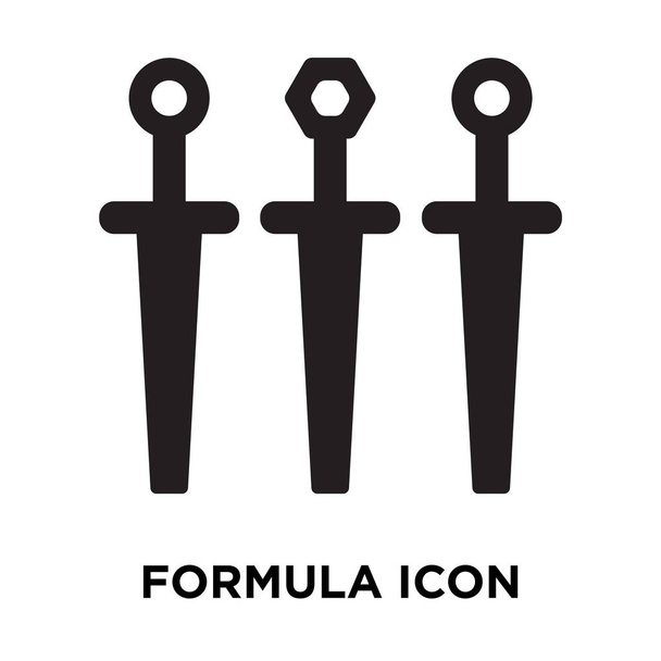 Formula icon vector isolated on white background, logo concept of Formula sign on transparent background, filled black symbol - Vector, Image