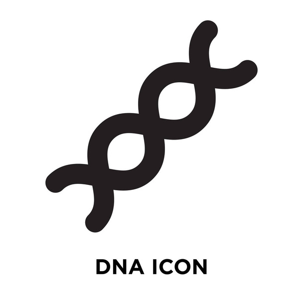 Dna icon vector isolated on white background, logo concept of Dna sign on transparent background, filled black symbol - Vector, Image