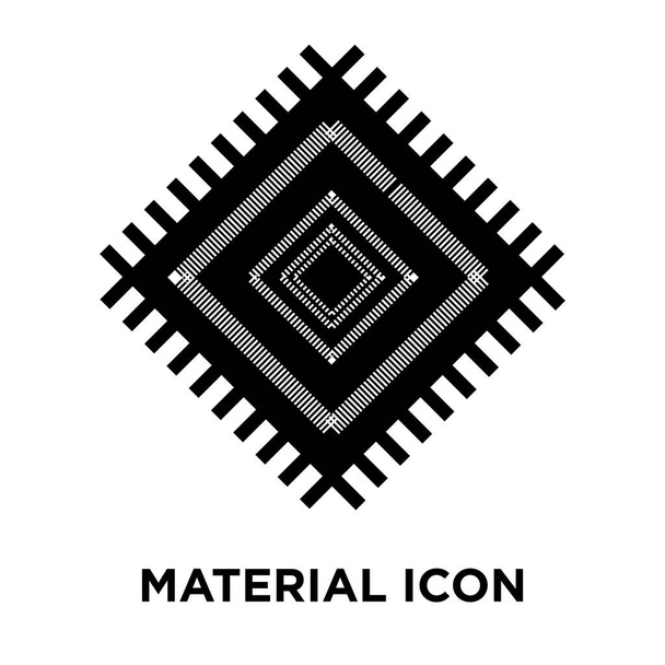 Materialsymbol-Vektor isoliert auf weißem Hintergrund, Logo-Konzept des Materialzeichens auf transparentem Hintergrund, gefülltes schwarzes Symbol - Vektor, Bild