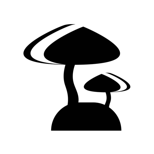 Vecteur d'icône champignon isolé sur fond blanc, concept de logo du signe champignon sur fond transparent, symbole noir rempli
 - Vecteur, image