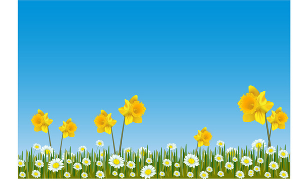 Easter fields - Vector, Image