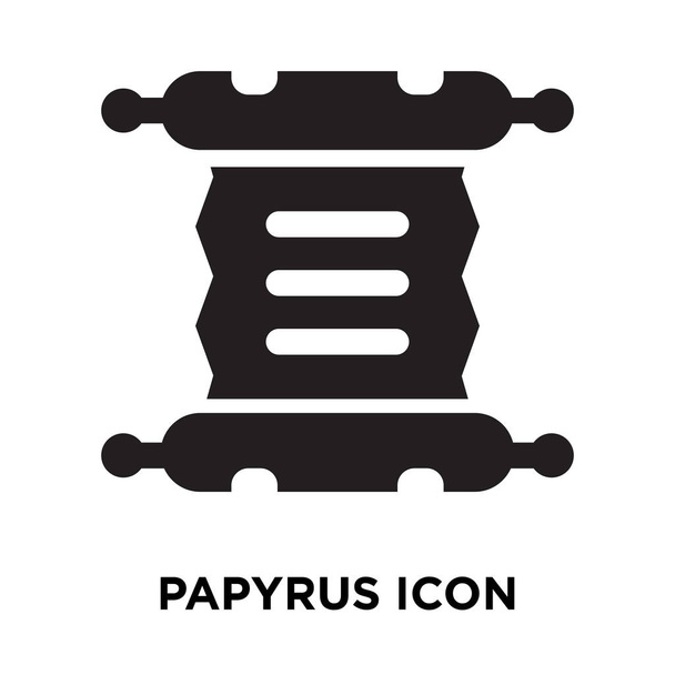 白い背景に、透明な背景にパピルス サインのロゴのコンセプトに分離されたパピルスのアイコン ベクトルいっぱい黒い記号 - ベクター画像