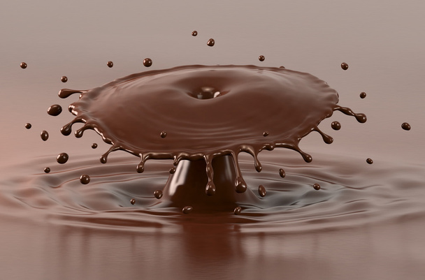 hete chocolade splash - Foto, afbeelding