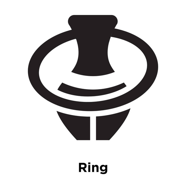Ringsymbol-Vektor isoliert auf weißem Hintergrund, Logo-Konzept des Ringzeichens auf transparentem Hintergrund, gefülltes schwarzes Symbol - Vektor, Bild