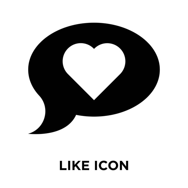 Vector de iconos aislado sobre fondo blanco, concepto de logotipo de signo Like sobre fondo transparente, símbolo negro relleno
 - Vector, Imagen
