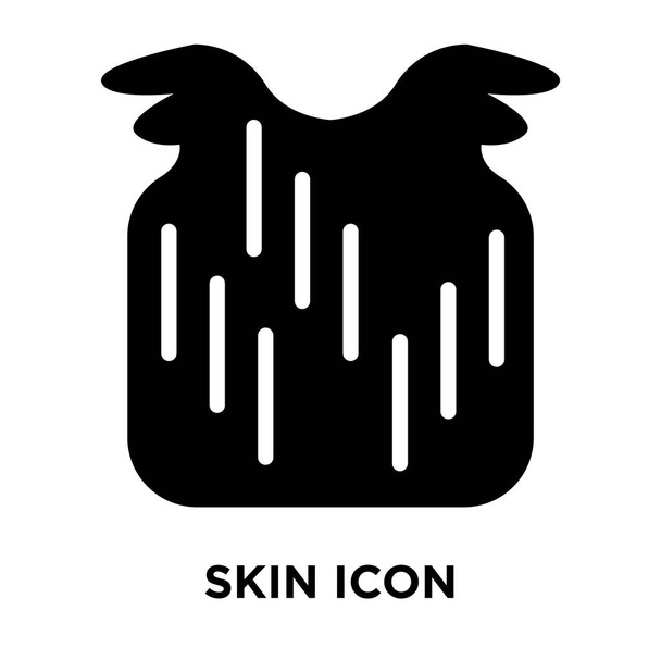 白い背景に、透明な背景の肌記号のロゴのコンセプトに分離された皮膚アイコン ベクトルいっぱい黒い記号 - ベクター画像