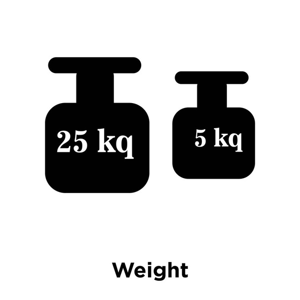 Weight icon vector isolated on white background, logo concept of Weight sign on transparent background, filled black symbol - Vector, Image
