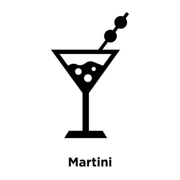 Мартіні значок вектор ізольовані на білому тлі, логотип концепція Мартіні знак на прозорим фоном, заповнені чорний символ - Вектор, зображення