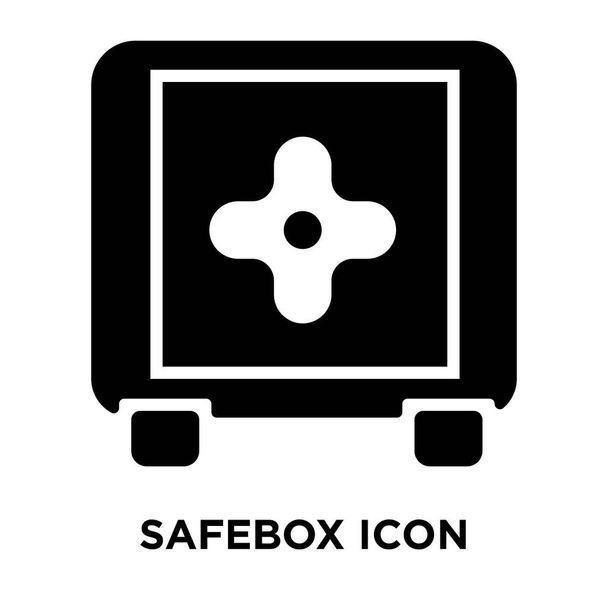 Safebox піктограму вектор ізольовані на білому тлі, логотип концепція Safebox знак на прозорим фоном, заповнені чорний символ - Вектор, зображення