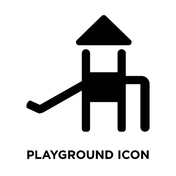 Playground icon vector isolated on white background, logo concept of Playground sign on transparent background, filled black symbol - Vector, Image