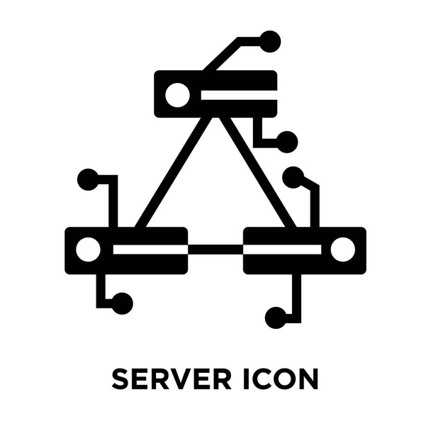 Palvelimen kuvake vektori eristetty valkoisella taustalla, logo käsite Server merkki läpinäkyvällä taustalla, täytetty musta symboli
 - Vektori, kuva