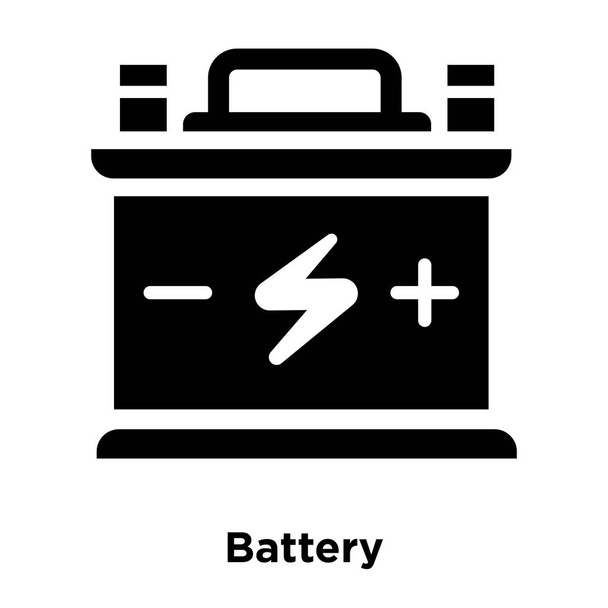 Battery icon vector isolated on white background, logo concept of Battery sign on transparent background, filled black symbol - Vektor, kép