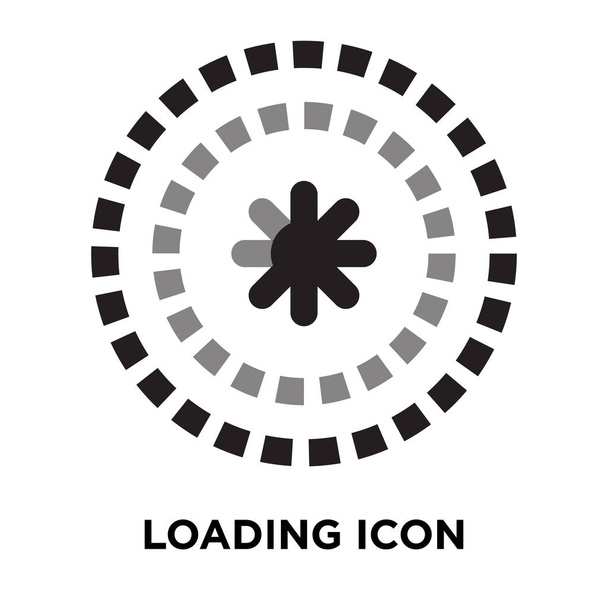 Loading icon vector isolated on white background, logo concept of Loading sign on transparent background, filled black symbol - Vector, Image