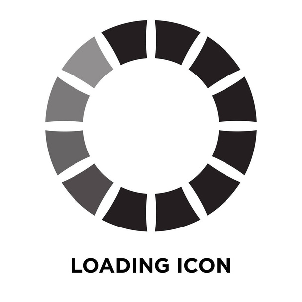 Laden pictogram vector geïsoleerd op een witte achtergrond, logo concept van het teken op transparante achtergrond, laden gevuld zwart symbool - Vector, afbeelding