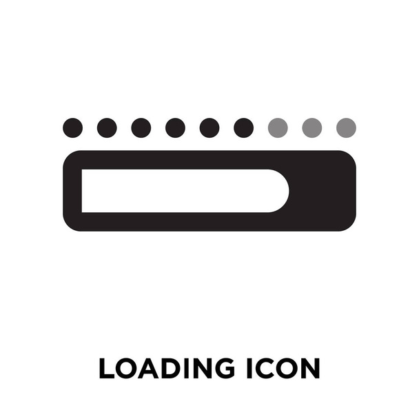 Загрузка вектора иконки изолированы на белом фоне, концепция логотипа Загрузка знак на прозрачном фоне, заполненный черный символ
 - Вектор,изображение