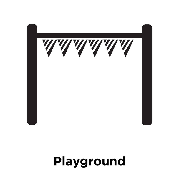 Vector de icono de patio aislado sobre fondo blanco, concepto de logotipo de signo de patio de recreo sobre fondo transparente, símbolo negro relleno
 - Vector, imagen