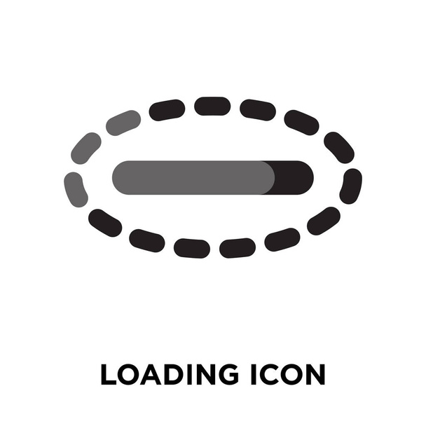 Loading icon vector isolated on white background, logo concept of Loading sign on transparent background, filled black symbol - Vector, Image