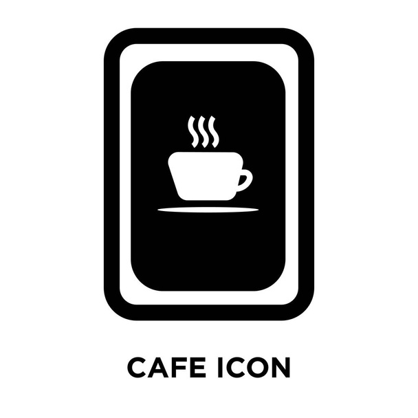 Διάνυσμα εικονίδιο Cafe που απομονώνονται σε λευκό φόντο, λογότυπο έννοια του σημείου Cafe σε διαφανές φόντο, γεμάτο μαύρο σύμβολο - Διάνυσμα, εικόνα