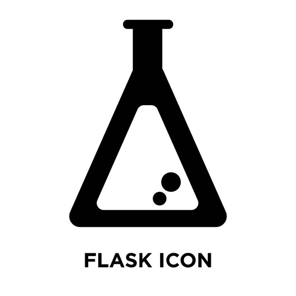 Vektorové ikony baňky izolovaných na bílém pozadí, logo pojmu baňky nápis na průhledné pozadí, plný černý symbol - Vektor, obrázek