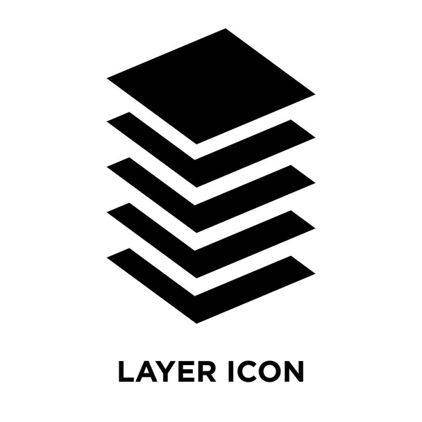 Calque icône vecteur isolé sur fond blanc, concept de logo de Calque signe sur fond transparent, rempli de symbole noir
 - Vecteur, image