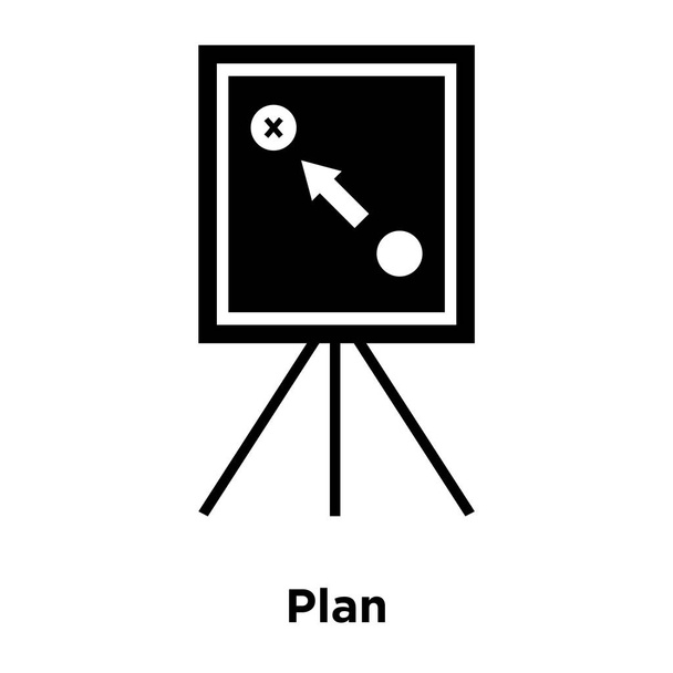 План значок вектор ізольовані на білому тлі, логотип концепція план знак на прозорим фоном, заповнені чорний символ - Вектор, зображення