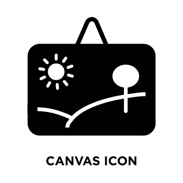 Vászon ikon vektor elszigetelt fehér background, logo fogalom vászon jel-ra átlátszó háttér, tele fekete szimbólum - Vektor, kép