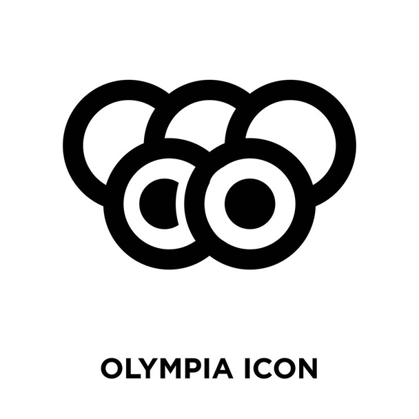 Olympia icon vector isolated on white background, logo concept of Olympia sign on transparent background, filled black symbol - Vector, Image