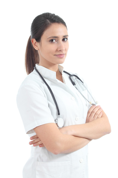 Beautiful nurse with a stethoscope - Фото, изображение