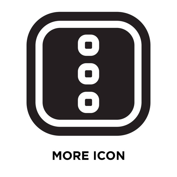 Další ikony vektorové izolovaných na bílém pozadí, logo pojmu Další nápis na průhledné pozadí, plný černý symbol - Vektor, obrázek