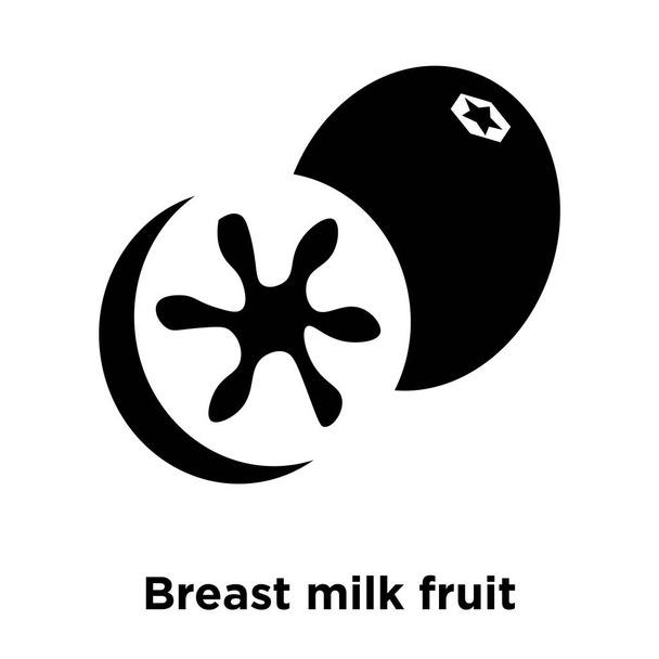 Rintamaito hedelmä kuvake vektori eristetty valkoisella taustalla, logo käsite Rintamaito hedelmä merkki läpinäkyvällä pohjalla, täytetty musta symboli
 - Vektori, kuva