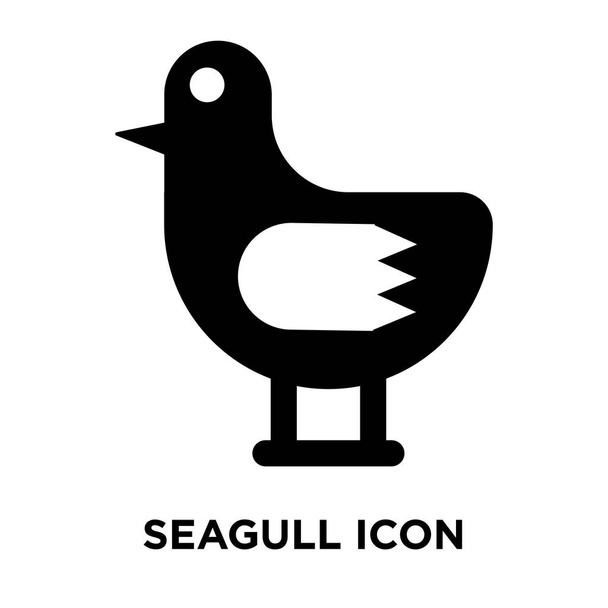 Gaviota icono vector aislado sobre fondo blanco, logotipo concepto de signo de gaviota sobre fondo transparente, símbolo negro relleno
 - Vector, imagen