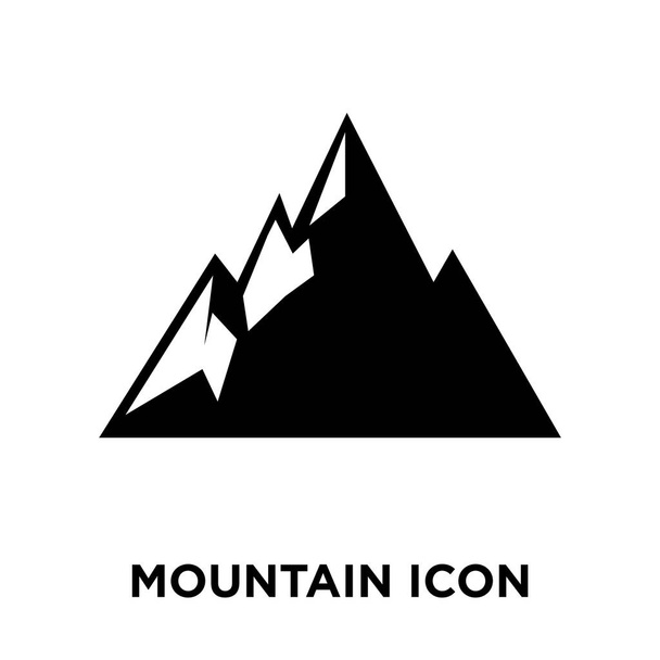 Mountain icon vector isolated on white background, logo concept of Mountain sign on transparent background, filled black symbol - Vector, Image