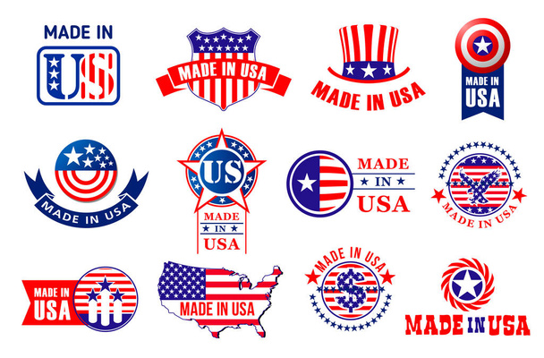 Vektori Made in USA laatu tuote tunnisteet
 - Vektori, kuva