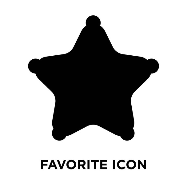 Lieblings-Icon-Vektor isoliert auf weißem Hintergrund, Logo-Konzept des Lieblingszeichens auf transparentem Hintergrund, gefülltes schwarzes Symbol - Vektor, Bild