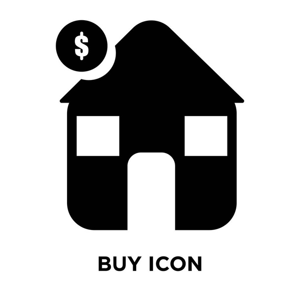 Koop icon vector geïsoleerd op een witte achtergrond, logo concept van Buy teken op transparante achtergrond, gevuld zwart symbool - Vector, afbeelding