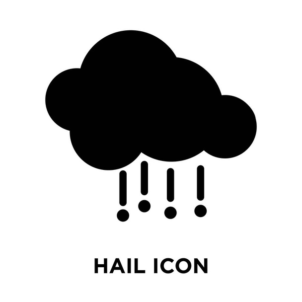 Hail icon vector isolated on white background, logo concept of Hail sign on transparent background, filled black symbol - Vector, Image
