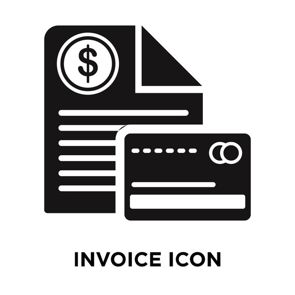 Invoice icon vector isolated on white background, logo concept of Invoice sign on transparent background, filled black symbol - Vector, Image