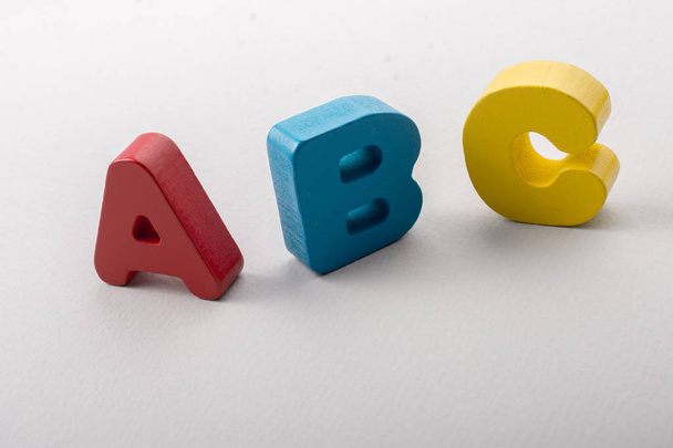 Letters of abc of alphabet on white color background - Photo, Image