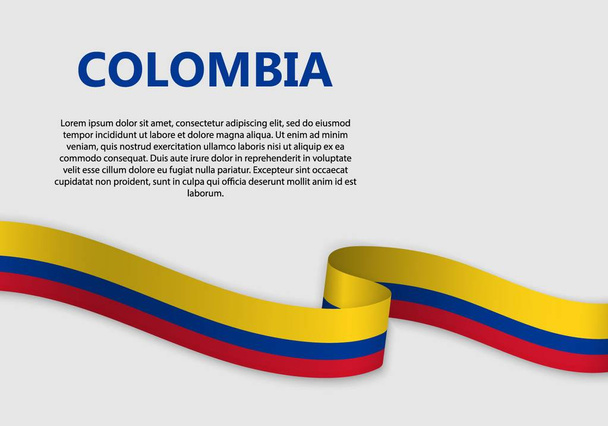 Sventolando bandiera della Colombia, illustrazione vettoriale
 - Vettoriali, immagini