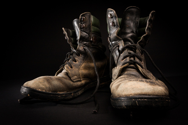 stare buty armii - Zdjęcie, obraz