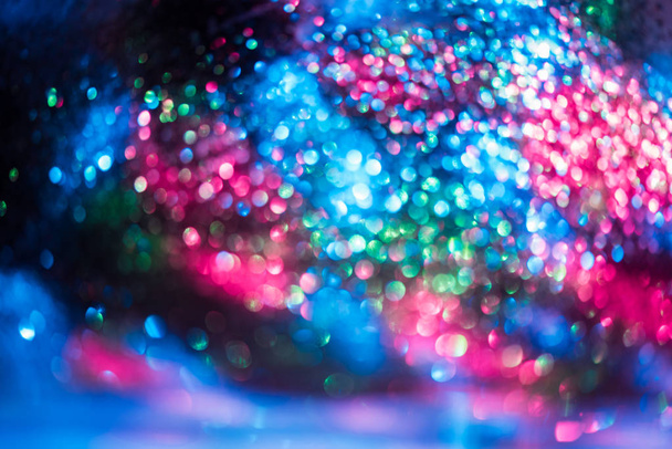 Bokeh-Glitter Bunt verschwommener abstrakter Hintergrund für Geburtstag, Jubiläum, Hochzeit, Silvester oder Weihnachten. - Foto, Bild