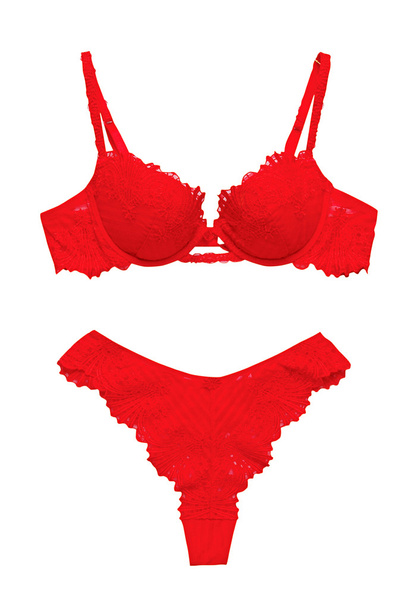 red bra and pantie - 写真・画像