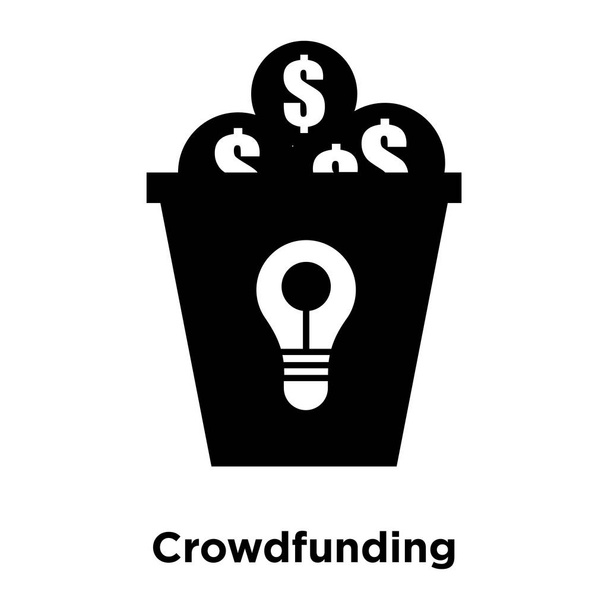 Crowdfunding icona vettoriale isolato su sfondo bianco, logo concetto di Crowdfunding segno su sfondo trasparente, riempito simbolo nero
 - Vettoriali, immagini