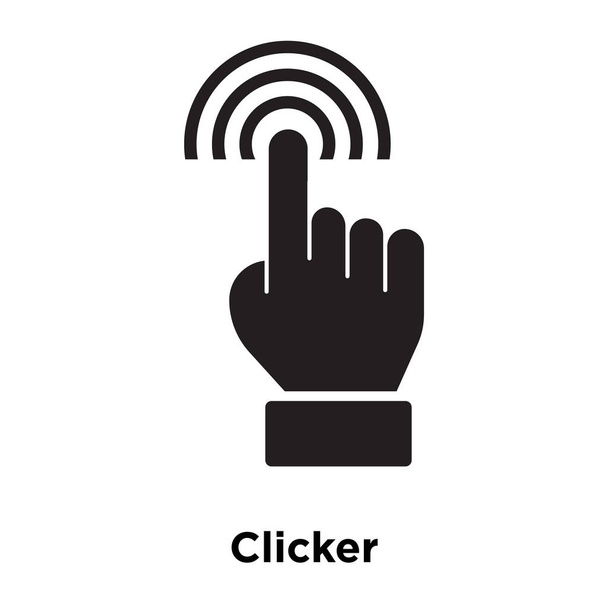 Clicker icon vector isolated on white background, logo concept of Clicker sign on transparent background, filled black symbol - Vector, Image