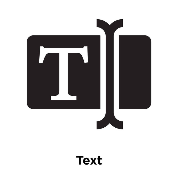 Vektorové ikony text izolovaných na bílém pozadí, logo pojmu textu nápis na průhledné pozadí, plný černý symbol - Vektor, obrázek